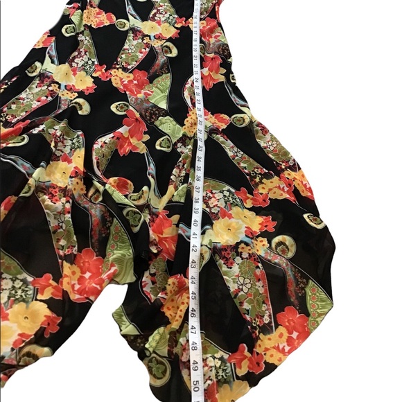 Manon Babtiste USA Tropical Floral-Print Strapless High-Low Ruffle Dress L - Picture 14 of 15